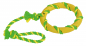 Preview: Ring am Seil, grün-gelb, 47 cm Vollgummi/Baumwolle