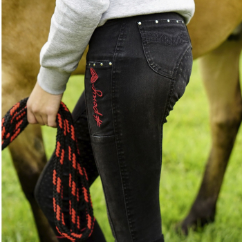 LIA & ALFI Jugend-Jeansreithose "ponylove" mit Grip Vollbesatz