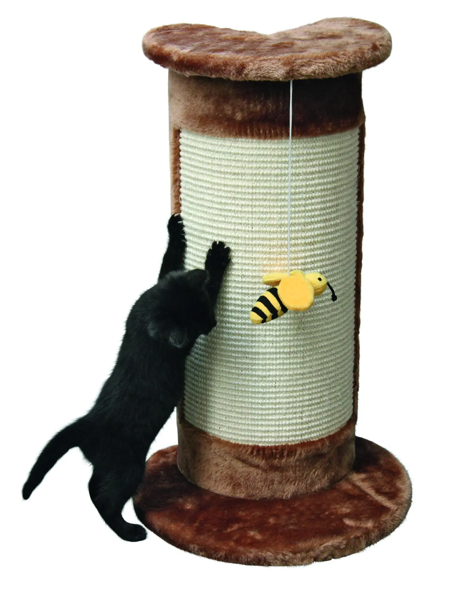 Cat Tree CORNER 58 cm with bee on elastic strap