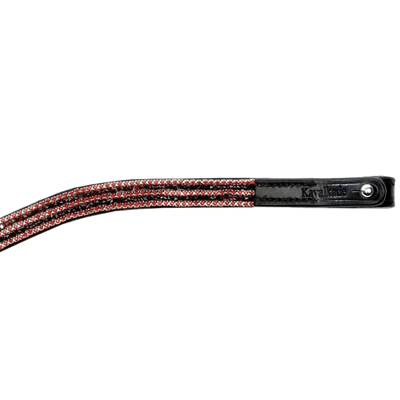 KAVALKADE Stirnband Button Claret, V, schwarz, bordeaux Steine
