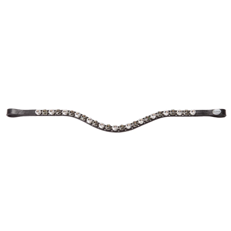 Stirnband "Diamond", gebogen, schwarz/grau-weiß, W