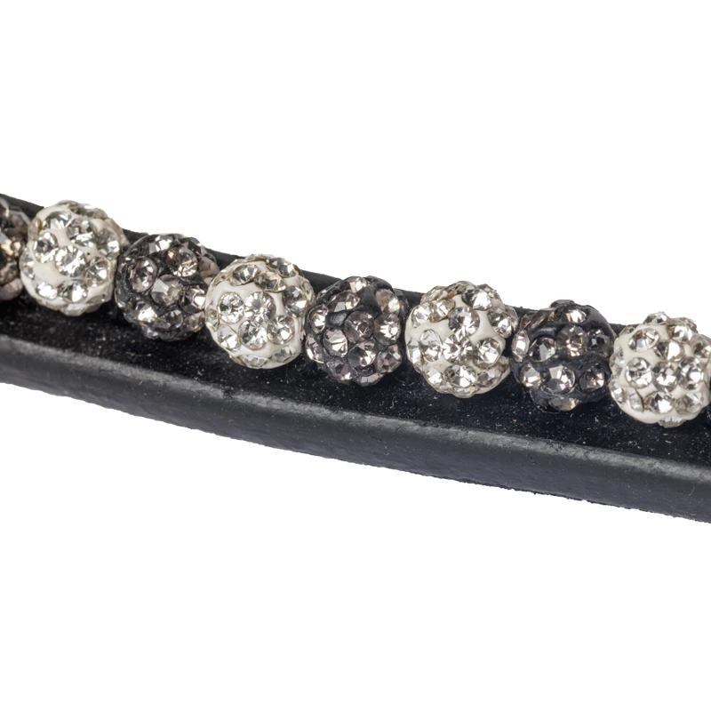 Stirnband "Pila", gebogen, schwarz/silber-grau, V