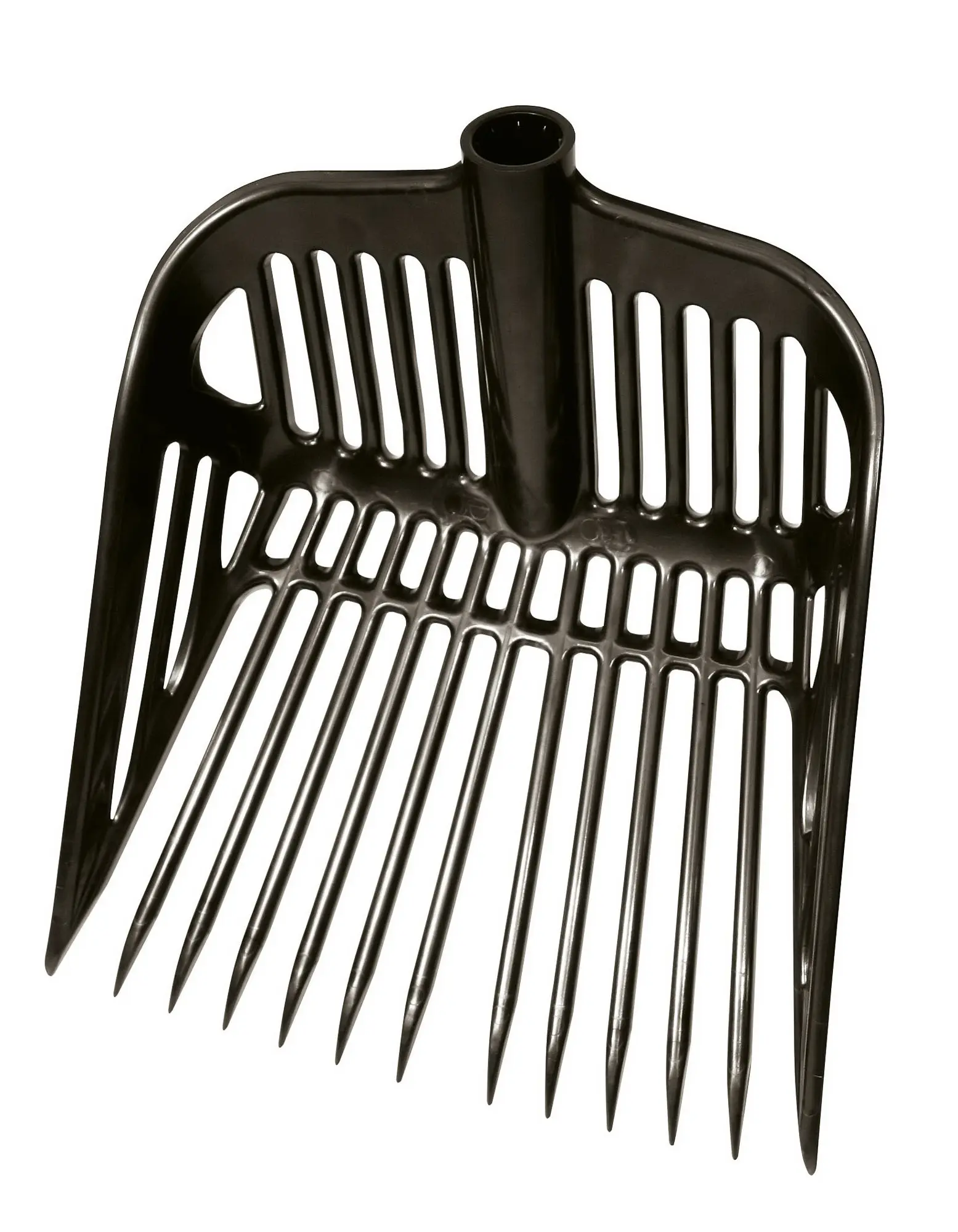 Stable, spreading and muck fork, black, plastic