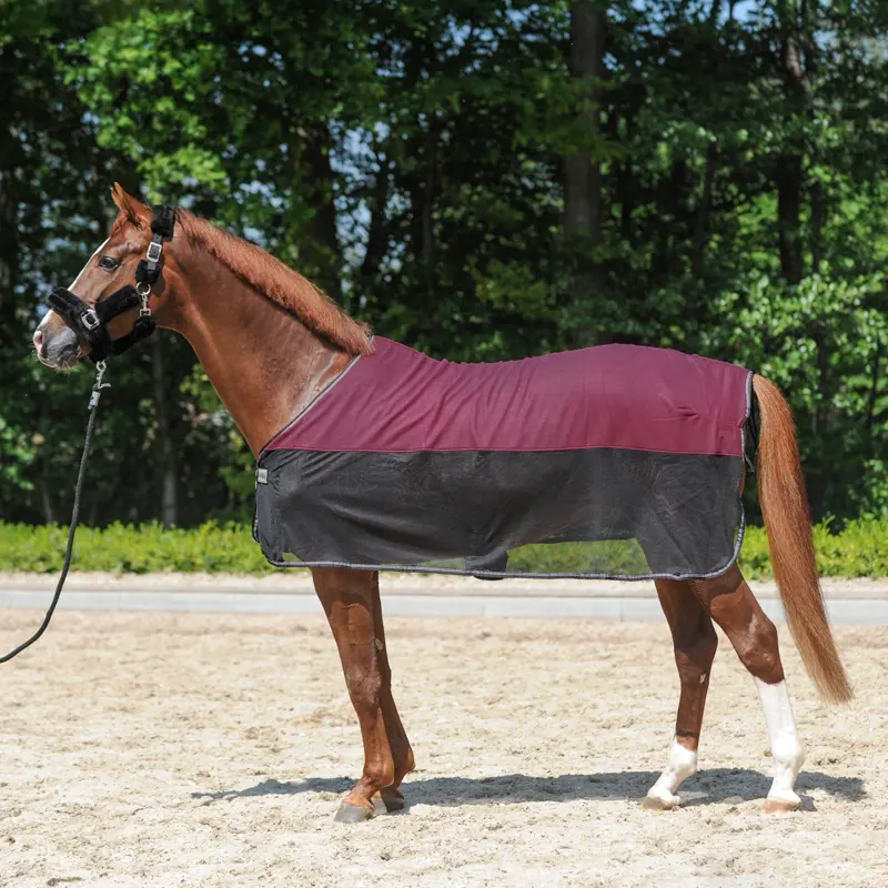Kavalkade Fliegendecke "Fly'n Fleece", 135 cm, schwarz-bordeaux