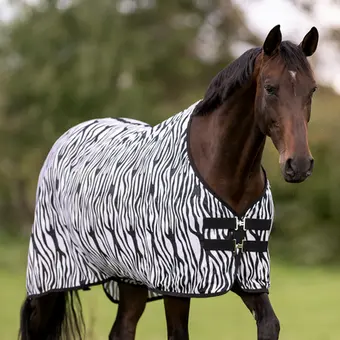 BUSSE Turnout Fly Sheet COMFORT FLEXI ZEBRA