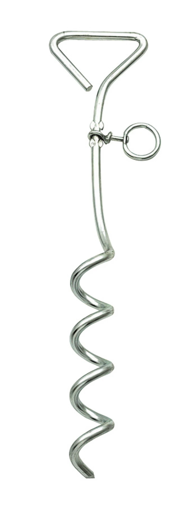 spiral stake, chrome plated 40 cm