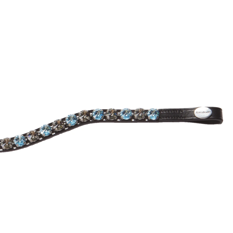 Stirnband "Diamond", gebogen, schwarz/grau-hellblau, V