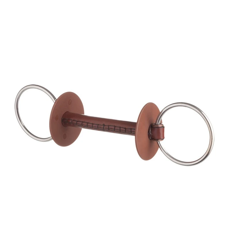 Wassertrense mit Lederstange, Ring 7,5cm