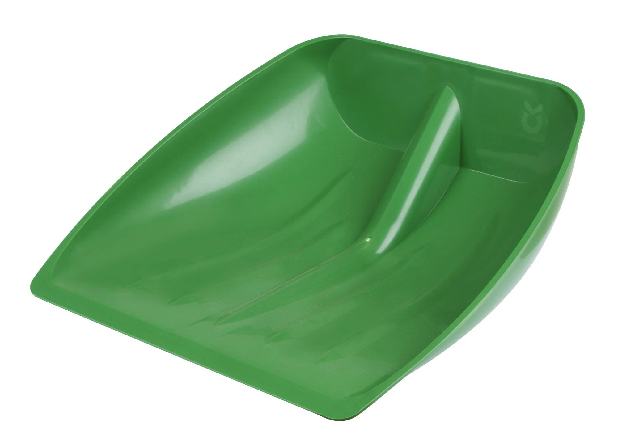 Snow- and grain shovel, plastic, without abutment edge