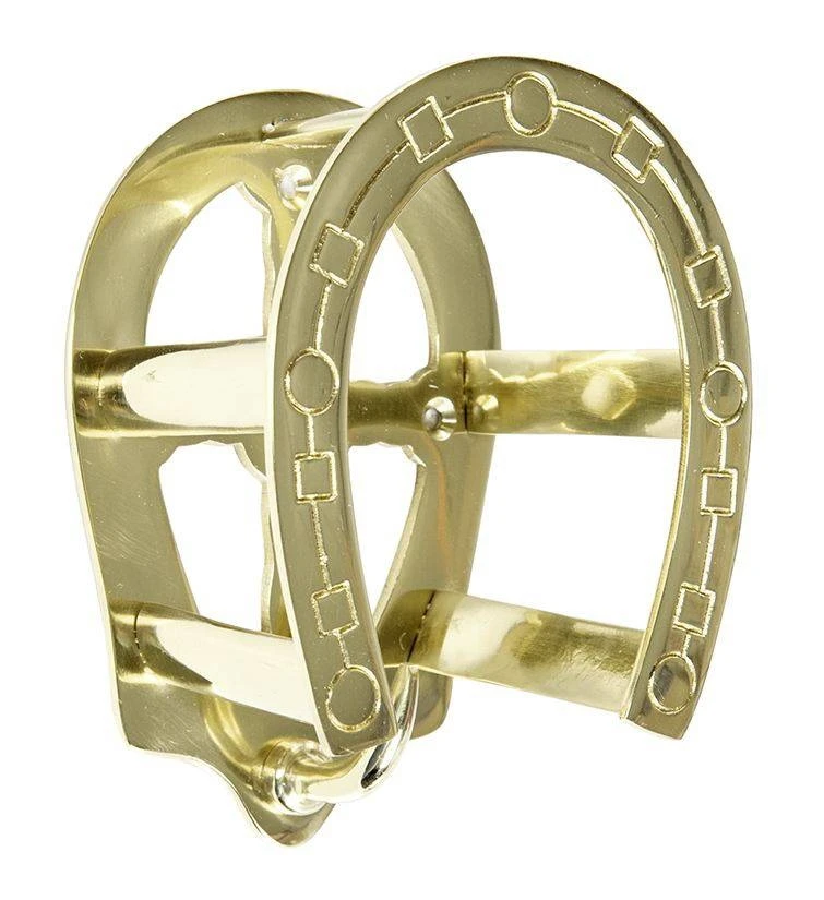 HKM Brass bridle hook -Hufeisen-