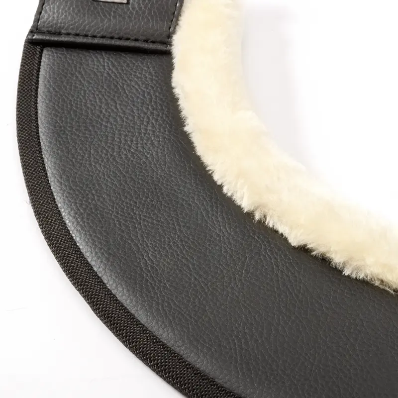synthetic leather overreach boots - faux fur brim