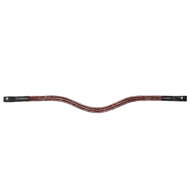 KAVALKADE Stirnband Button Claret, V, schwarz, bordeaux Steine