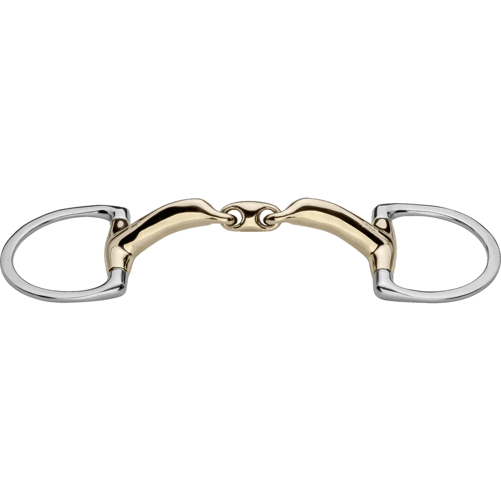 novocontact Olivenkopftrense mit D-förmigen Ringen 14 mm doppelt gebrochen