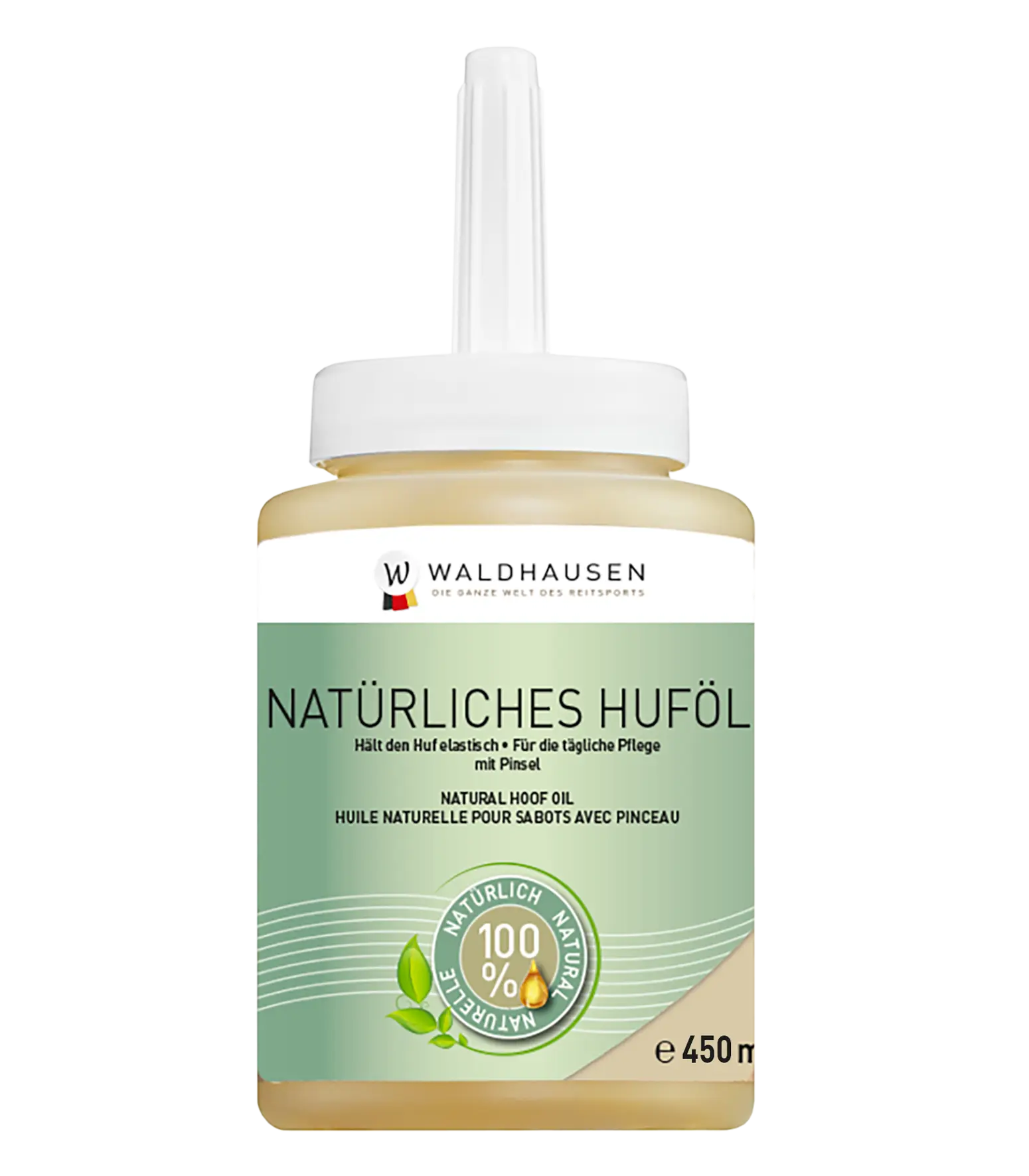 Natürliches Huföl mit Pinsel, 450 ml