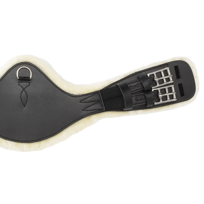 shortgirth oiled leather "Casper" faux fur-elastic
