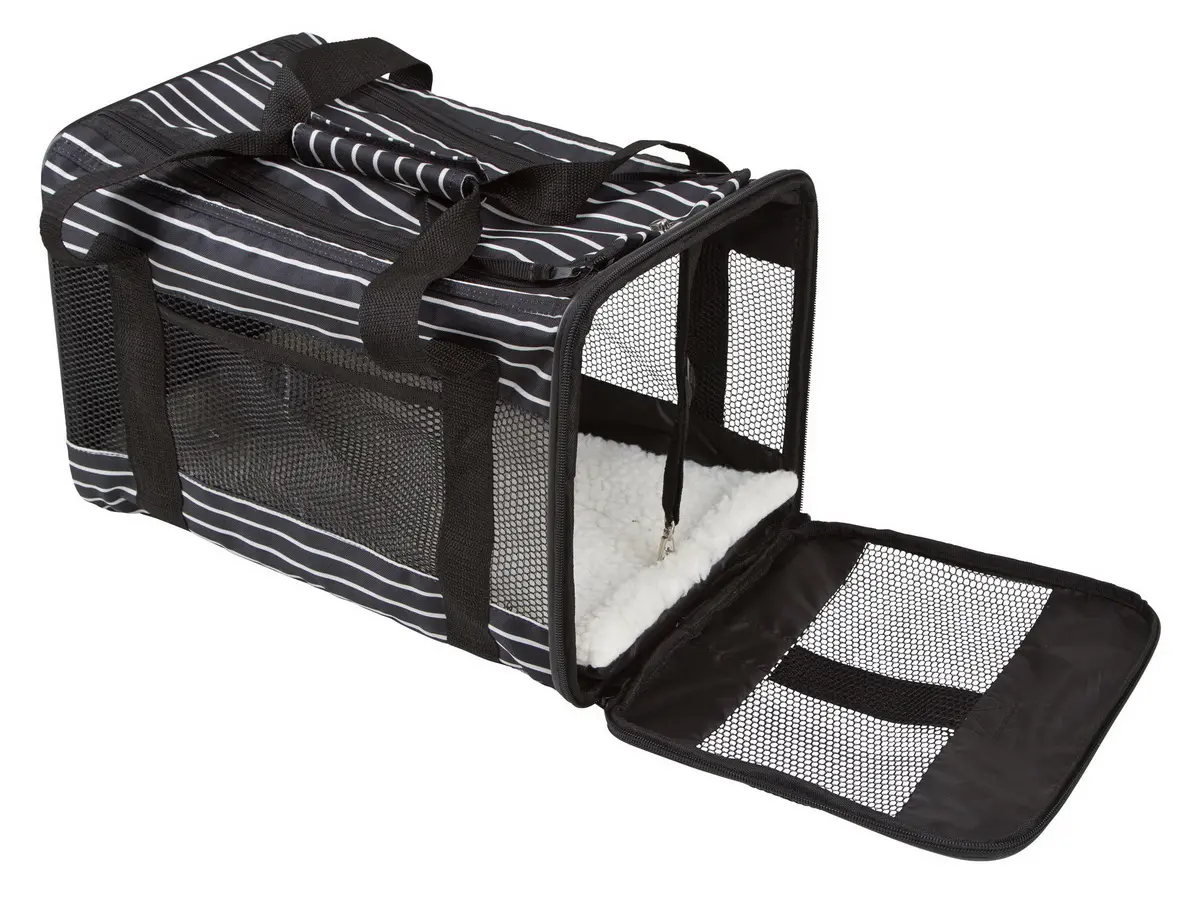 Tragetasche Cuba 52x30x30 cm schwarz/weiß