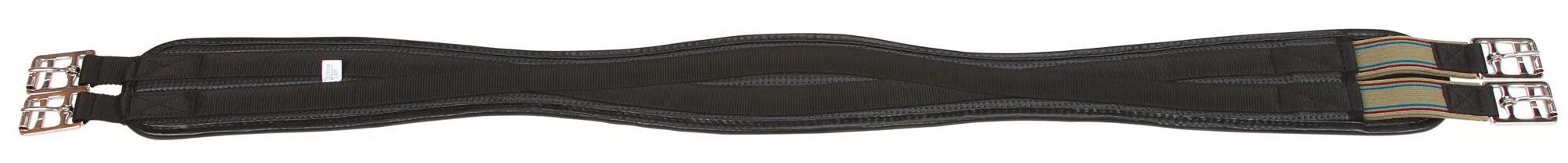 Curved saddle girth, PU, black, 110 cm