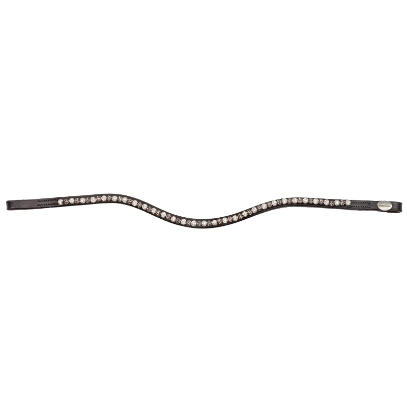 Stirnband "Pila", gebogen, schwarz/silber-grau, V