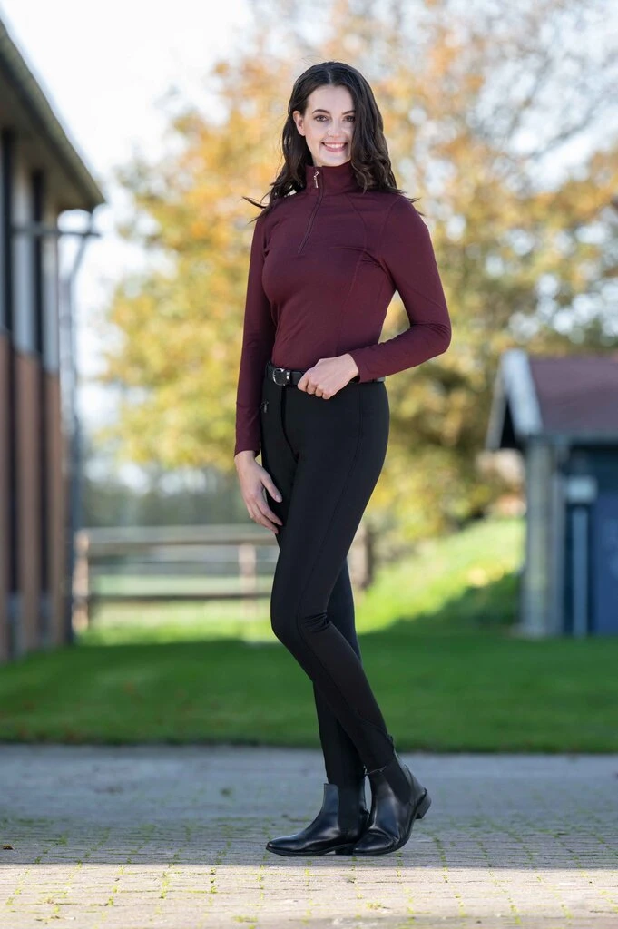 Damen Reithose -Basic Belmtex Grip- mit 3/4 Besatz