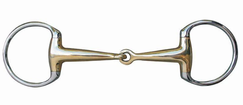 Olivenkopfgebiss, 16 mm Argentan mit Edelstahlring