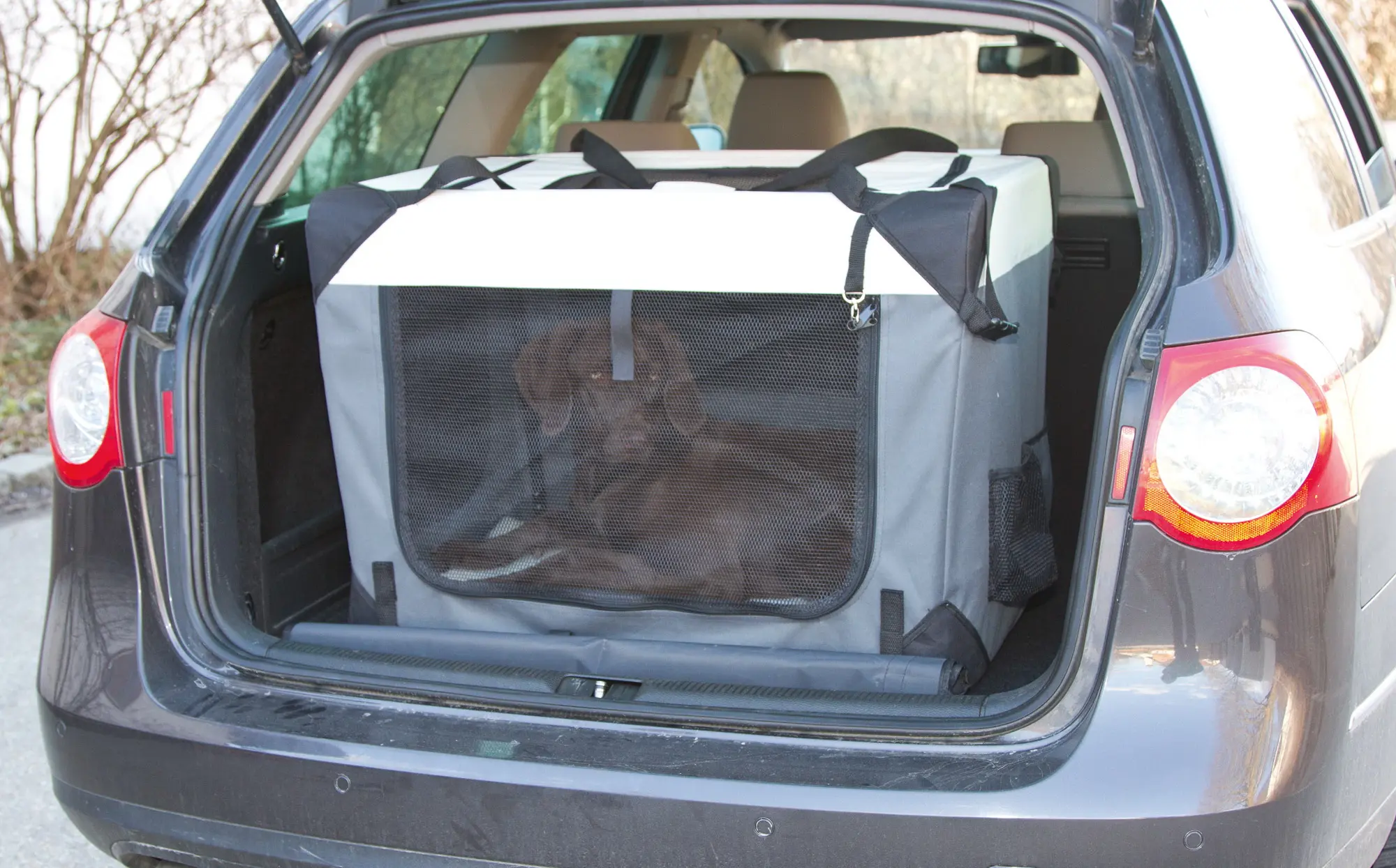 Transportbox Journey, 81x58x58cm, grau/beige
