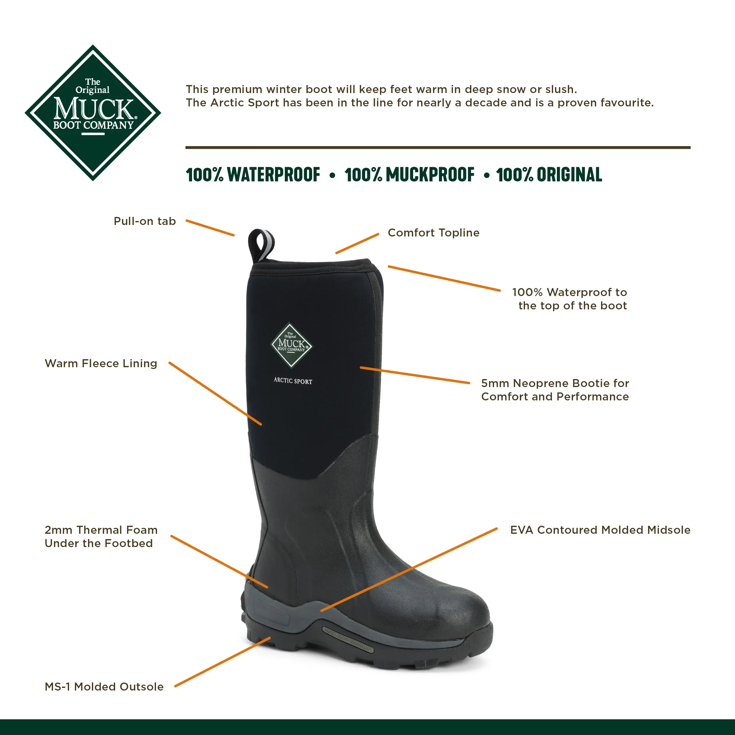 Unisex tall boot ARCTIC SPORT HIGH