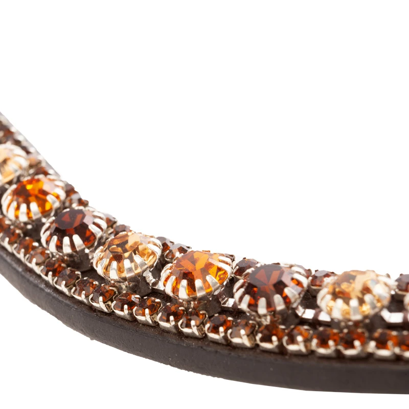KAVALKADE Stirnband "Dazzle", V, braun, braune Steine