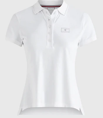 Damen Kurzarm Strass Poloshirt TH OPTIC