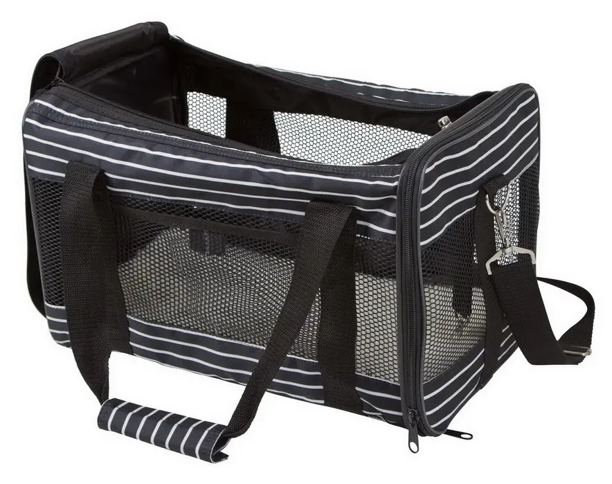 Tragetasche Cuba 52x30x30 cm schwarz/weiß