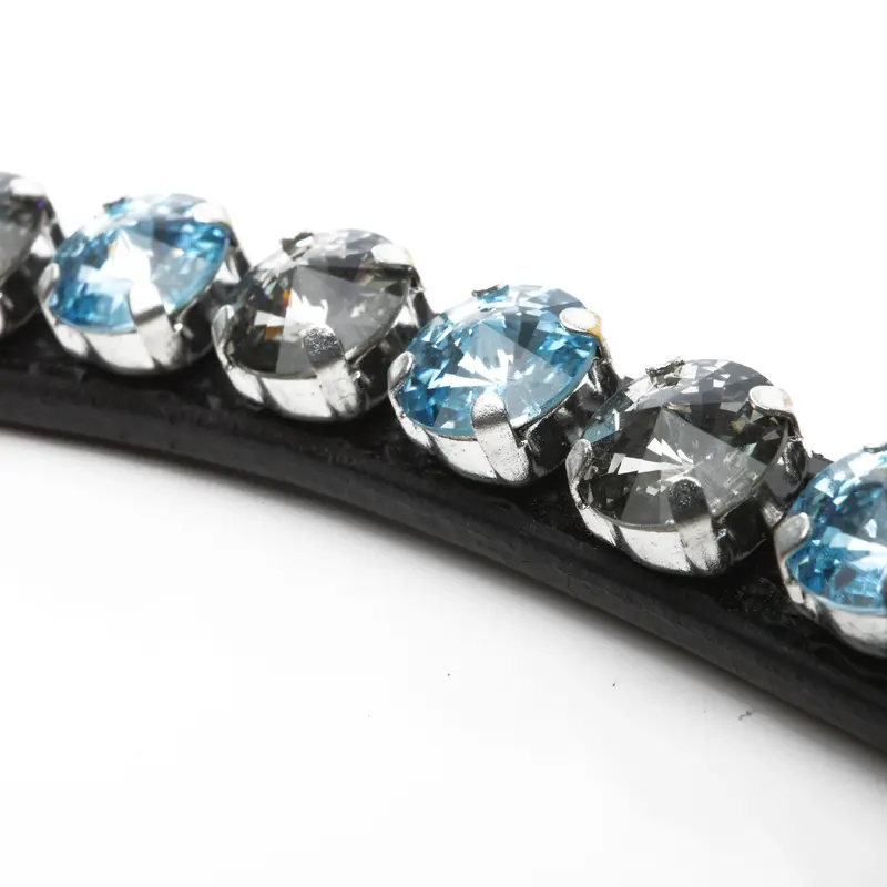 Stirnband "Diamond", gebogen, schwarz/grau-hellblau, V