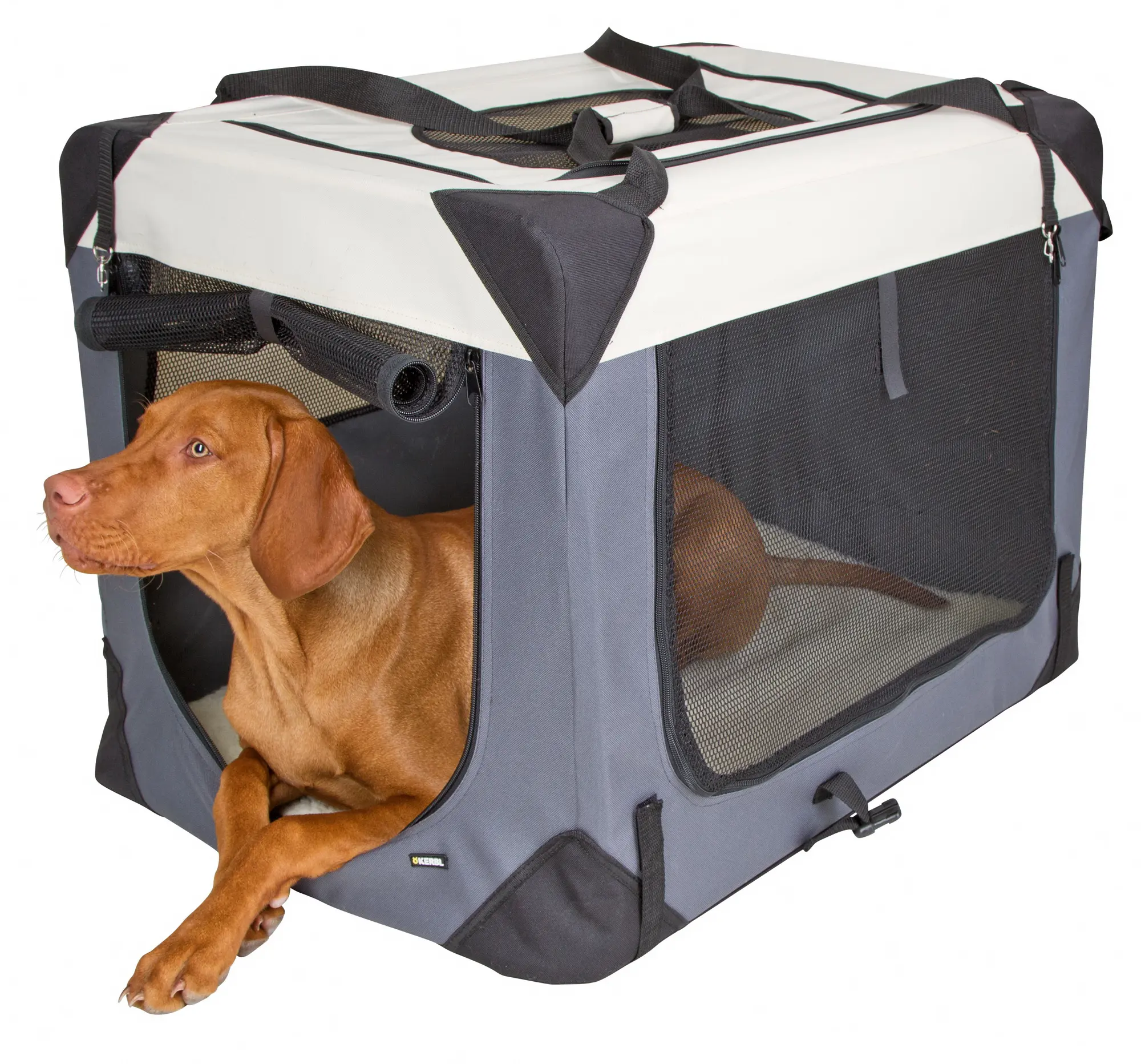 Transportbox Journey, 81x58x58cm, grau/beige