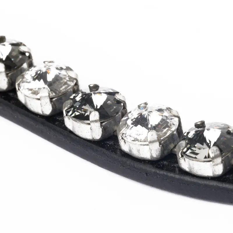Stirnband "Diamond", gebogen, schwarz/grau-weiß, W