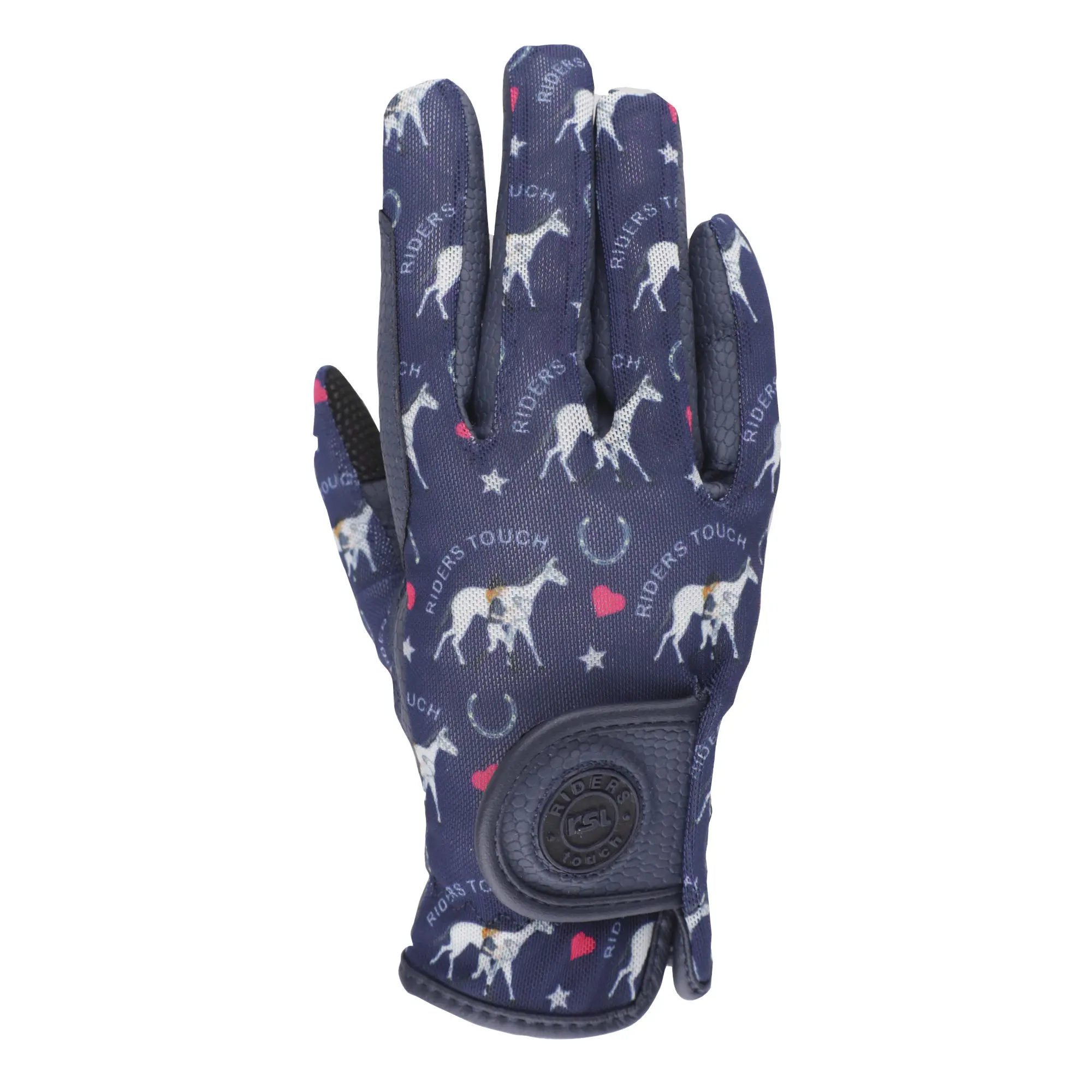 JOANA Kinder Reithandschuhe, mit Pferdeprint