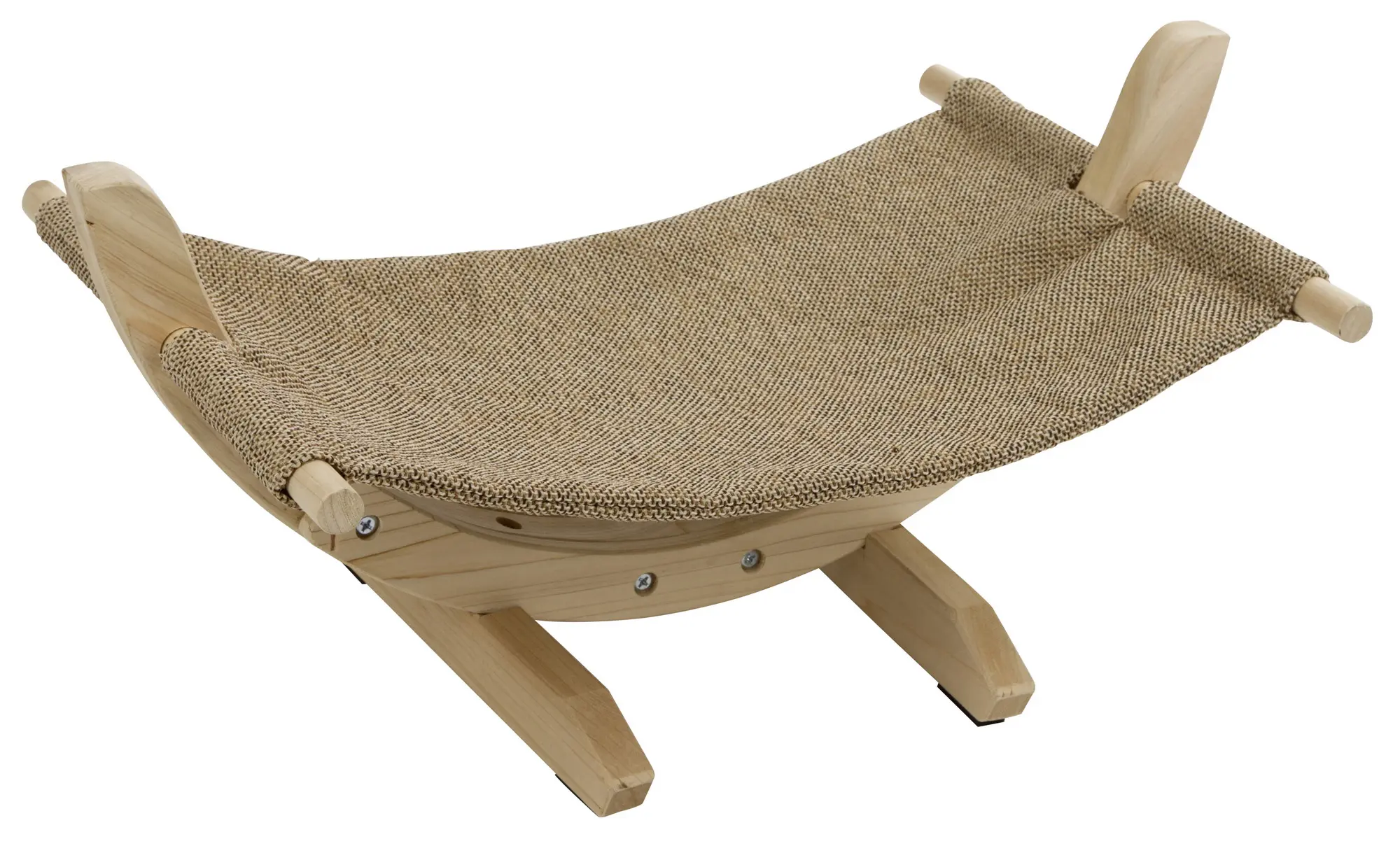Hängematte SIESTA 2.0, braun mit Holzgestell, 61x37x29cm