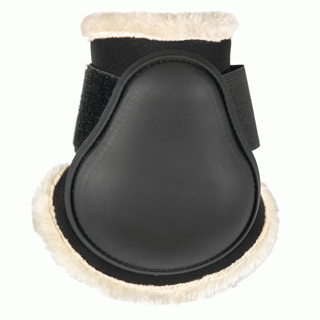 Fetlock boots with synth. fake-fur rim