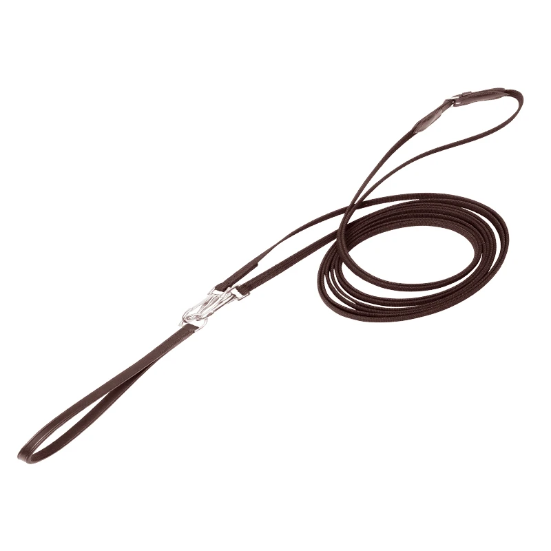 Draw reins slim web, with leather loop attachment