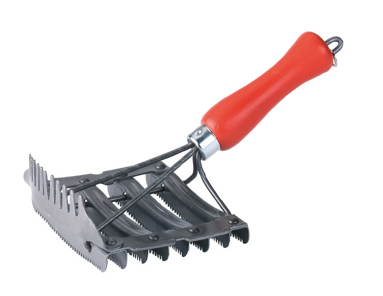 Currycomb metal with mane comb 12 x 12,5 cm, finely toothed