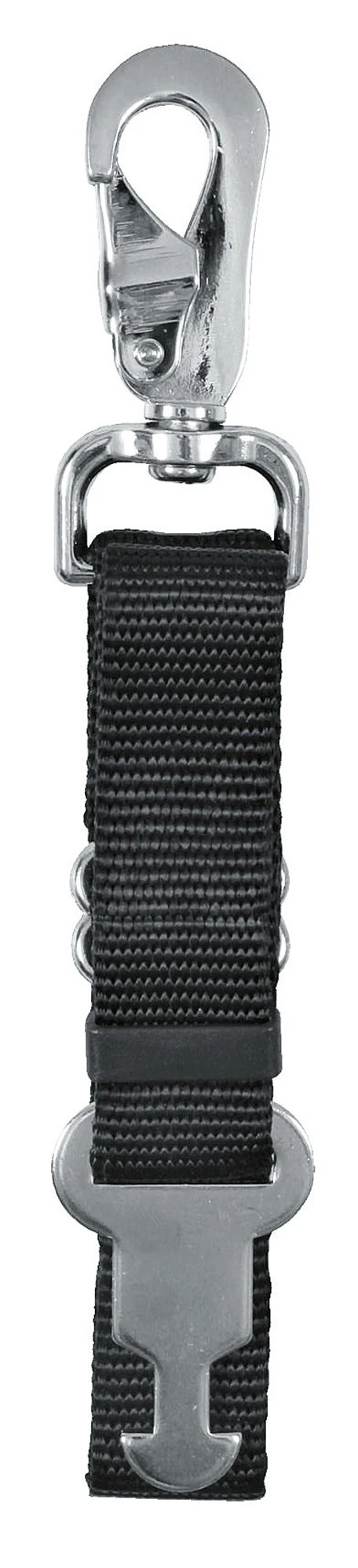 connect.piece for safety belt black, 25 mm