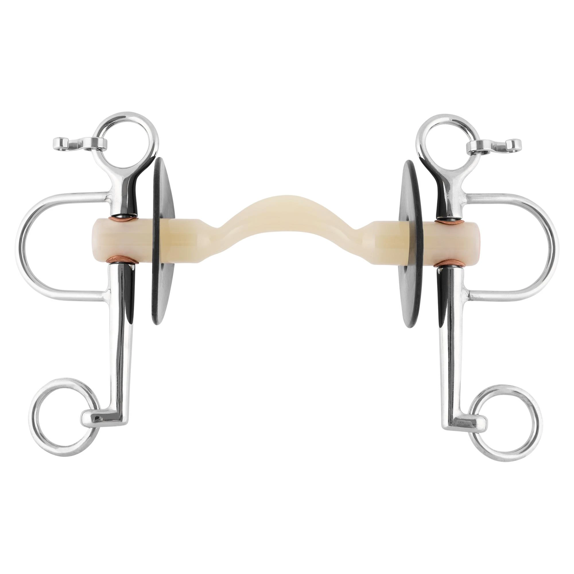 Pelham 20 mm mit weicher Stange mit Zungenfreiheit und lange Anzüge
