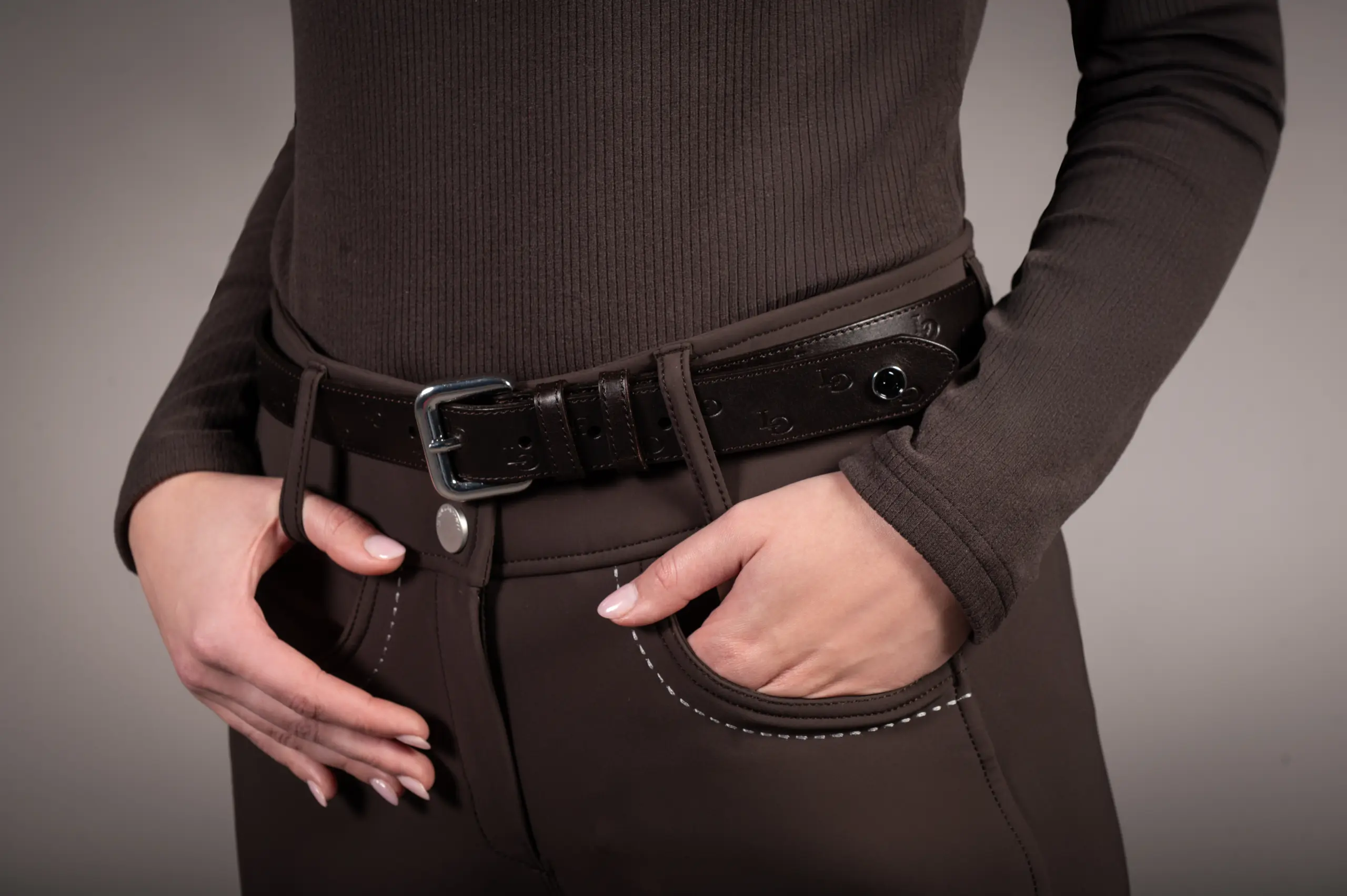 Leather belt AREZZO