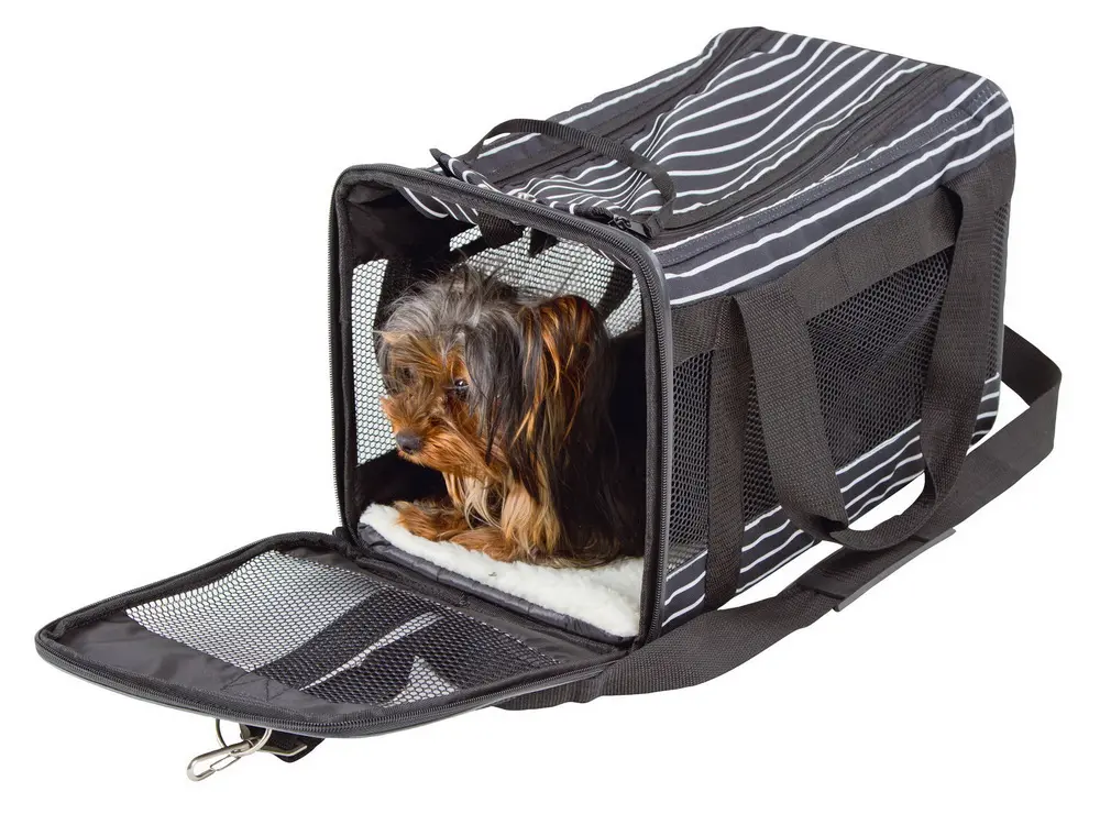 Tragetasche Cuba 52x30x30 cm schwarz/weiß