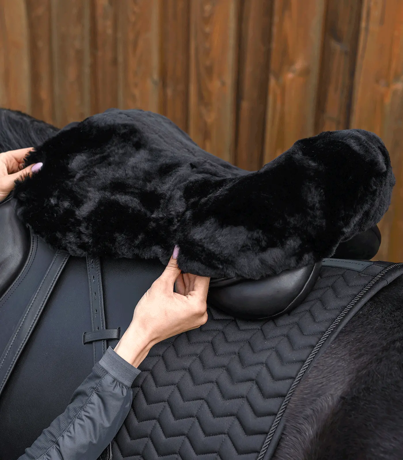 Real Lambskin Seat Cover for saddle