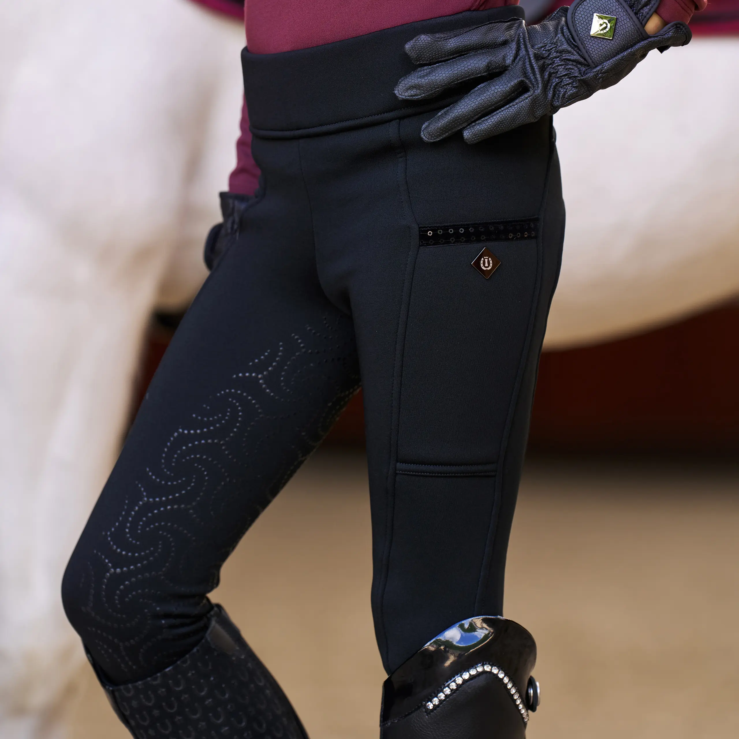 KIDS Riding tights IRHTeddy FullGrip winter 2025