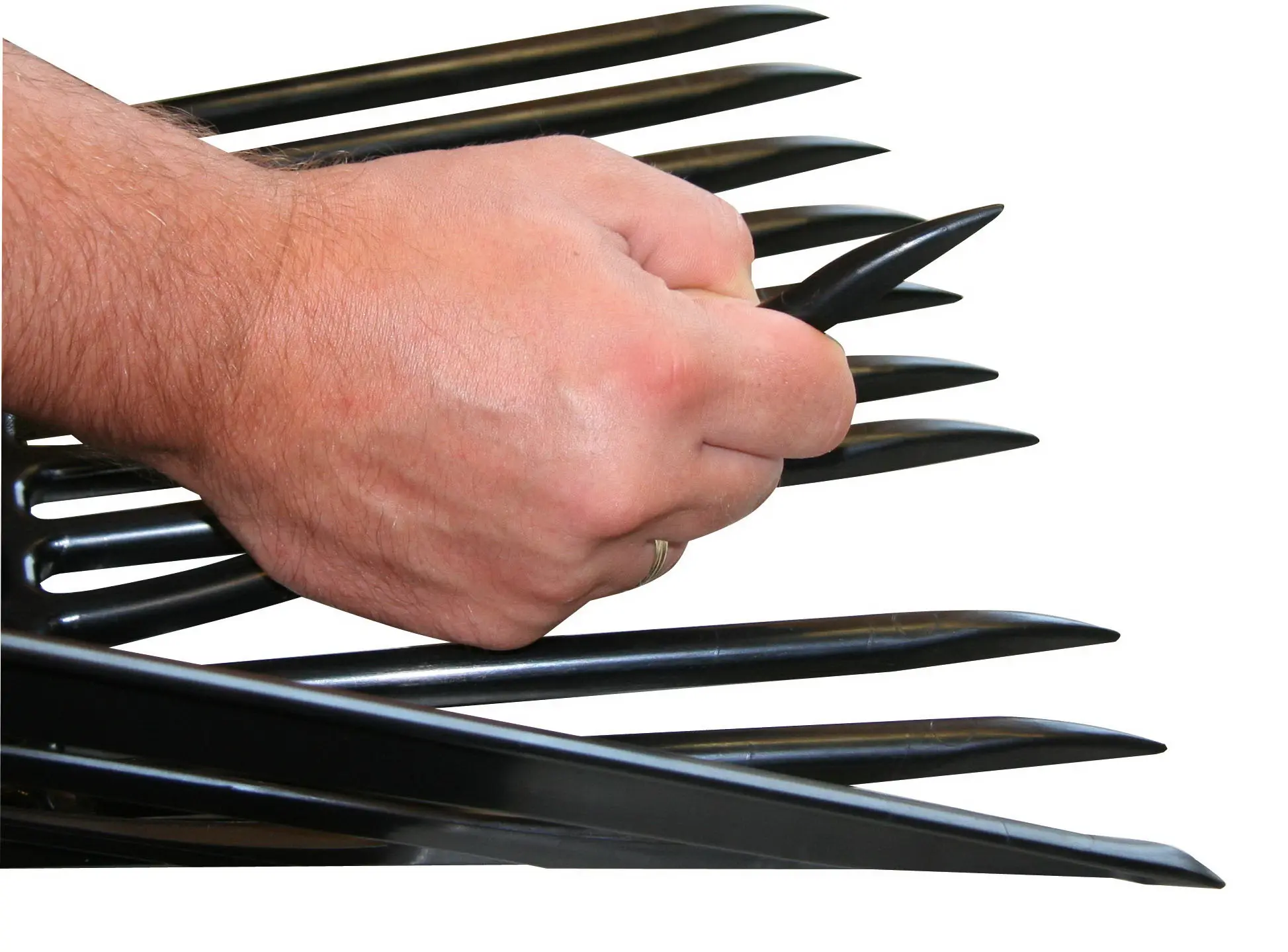 Stable, spreading and muck fork, black, plastic