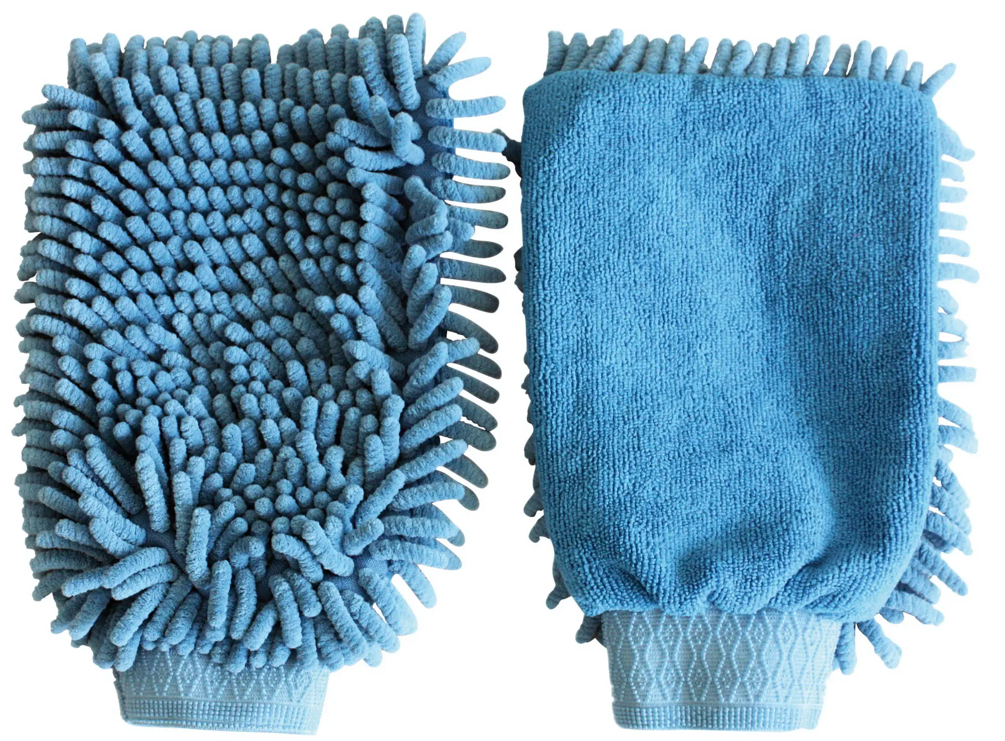 Microfibre grooming glove blue