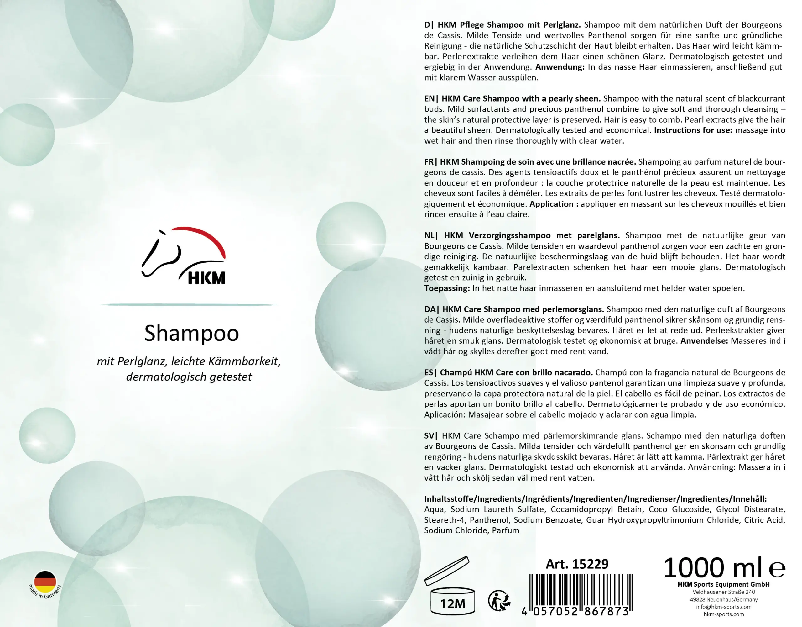 Horse washing foam IRHEquine Empire