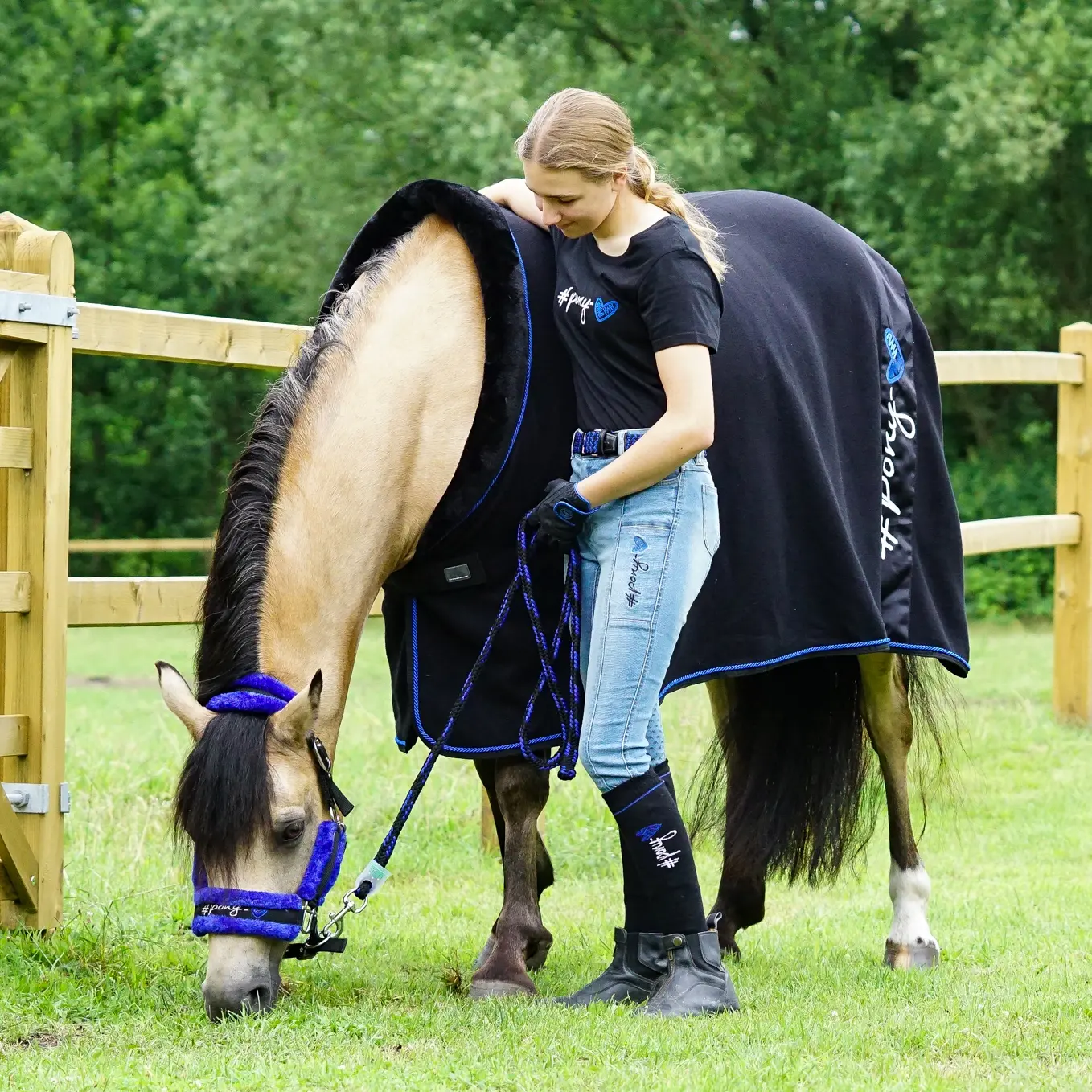 Jeansreithose "Ponylove", Top-Grip Vollbesatz