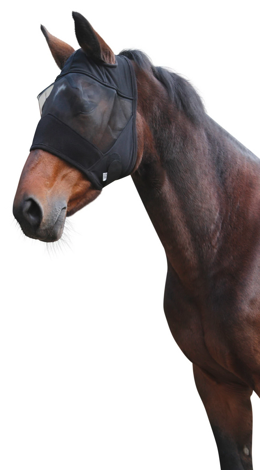 KERBL Fly mask, black, with cut-outs for the ears