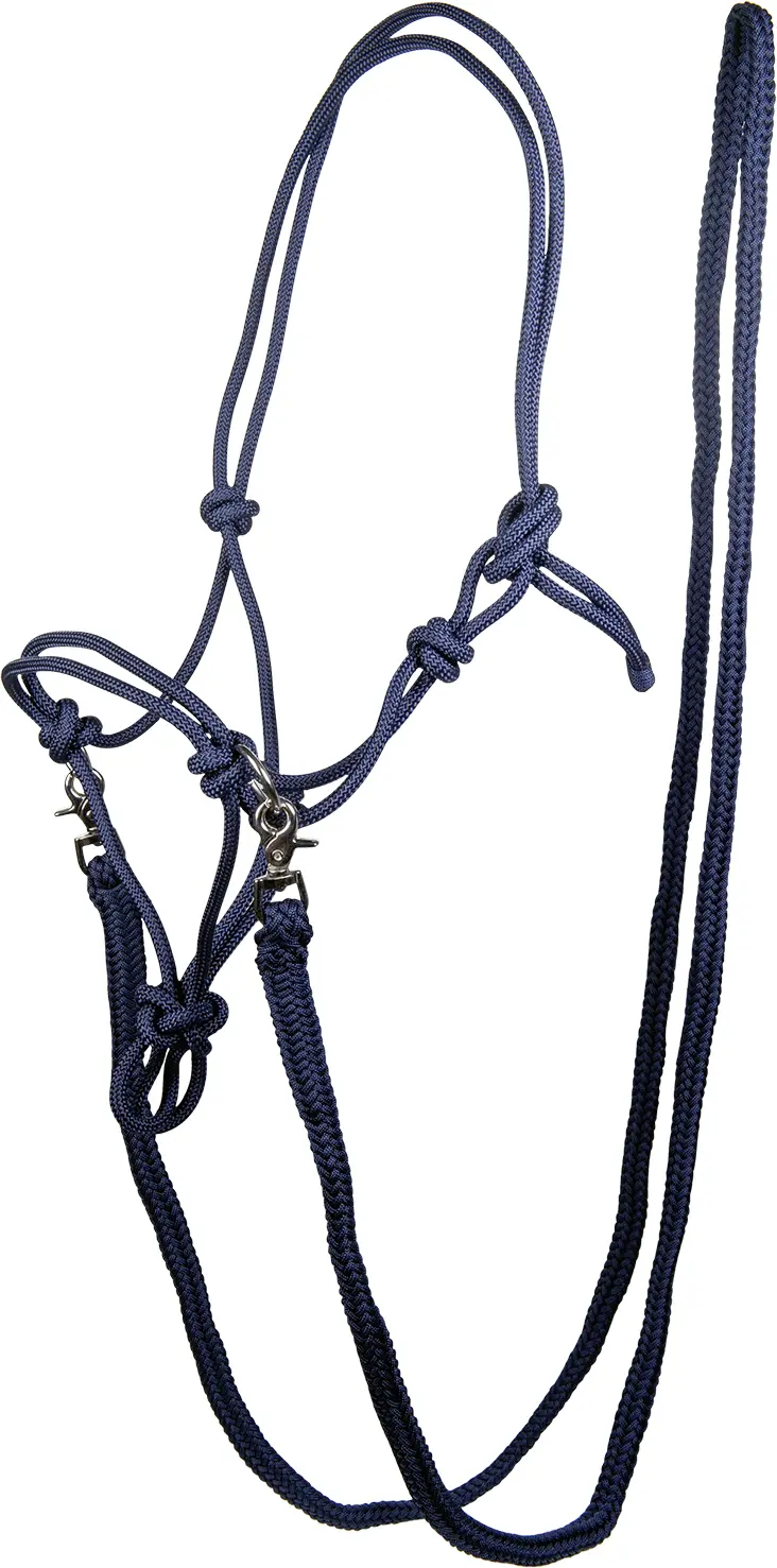 HKM Rope halter with reins