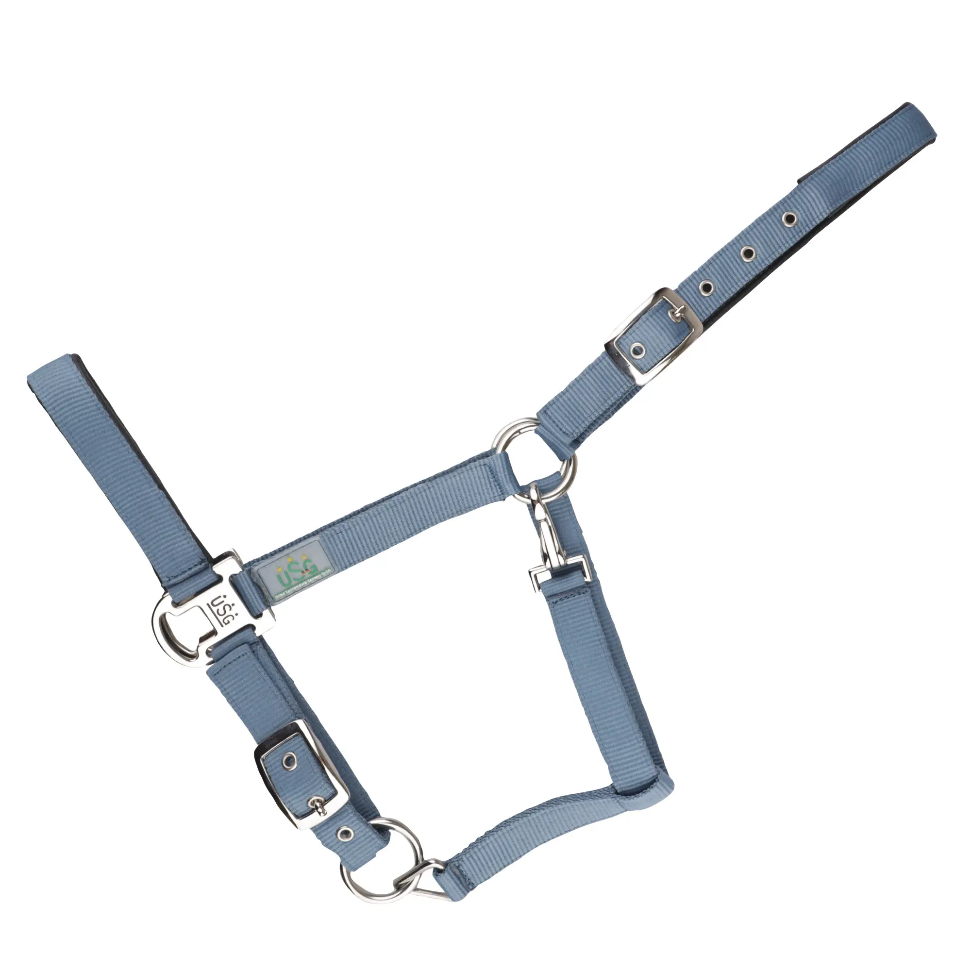 Halter EVERYDAY, single-coloured, silver coloured fittings, soft